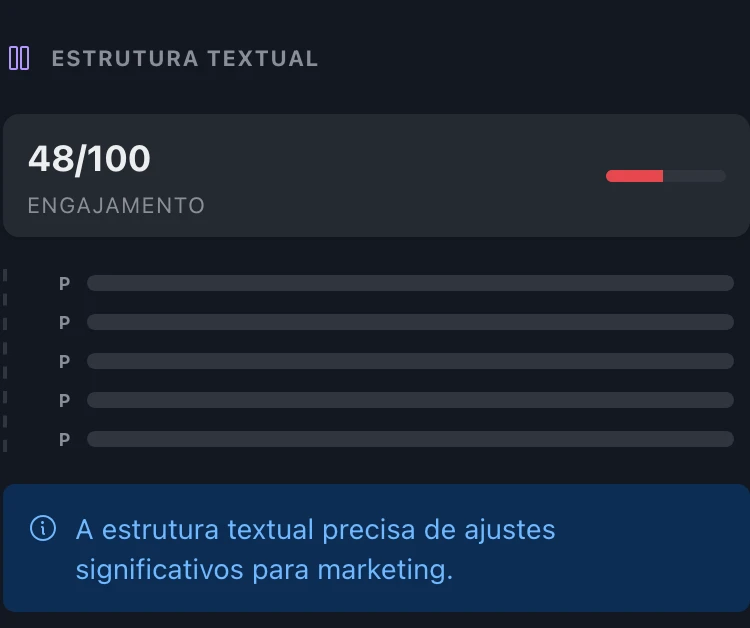 Controle de qualidade antes de publicar - Métricas do Scripty
